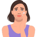 Excessive hair growth on the face and body 