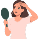 Thinning hair or <br>hair loss 